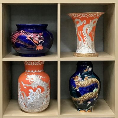 Moorcroft, Rosenthal & Royal Cauldon Dragon Vases