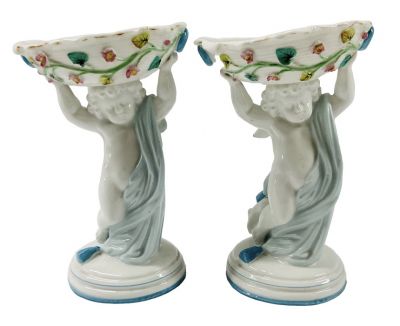 Moore & Co. Figural Pedestal Dishes