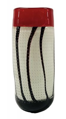 Murano Tri-Colour Cased Glass / Bullicante Vase