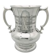 National Motor Boat Carnival, Hudson River, New York City Sterling Silver Trophy Presented 1905
