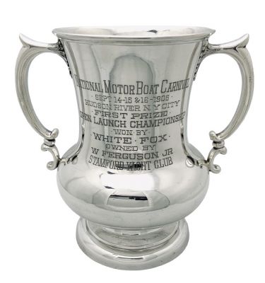 National Motor Boat Carnival, Hudson River, New York City Sterling Silver Trophy Presented 1905