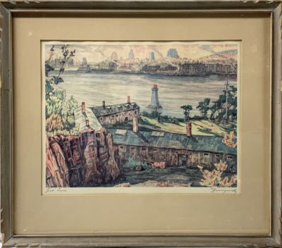 Nicholas Hornyansky Coloured Print of Fort Levis