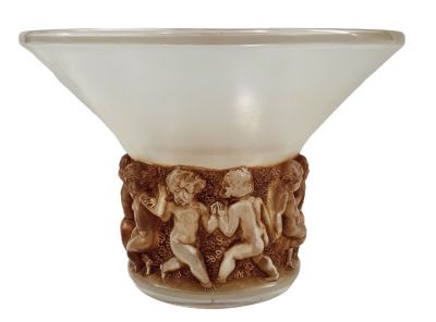 R. Lalique Farandole Vase With Raisin Stain