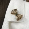 Retro Emerald Bow Brooch