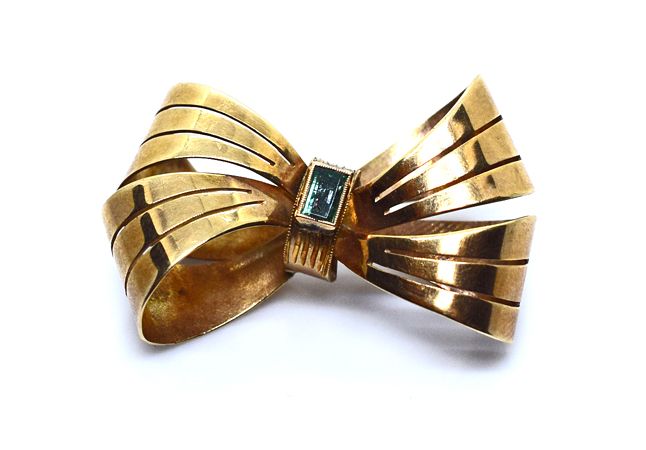 Broche Vintage En Forme De Larme – Finition Or, Relief Détaillé, Occasion, Référence 3231