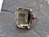 Retro Smoky Quartz Solitaire Ring