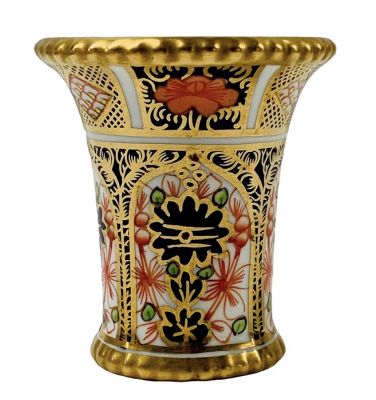 Royal Crown Derby Old Imari 1128 Miniature Spill Vase Dated 1919