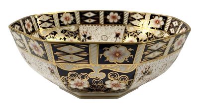 Royal Crown Derby Traditional Imari Octagonal Bowl