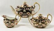 Royal Crown Derby Traditional Imari / Pattern 2451 Three Piece Tea Set