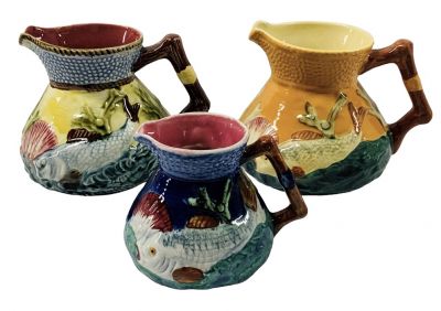 Shorter & Son Ltd. Majolica Fish Pitchers
