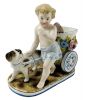 Springer & Co. Porcelain Figural Group With Cherub, Dog & Cart