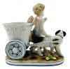 Springer & Co. Porcelain Figural Group With Cherub, Dog & Cart