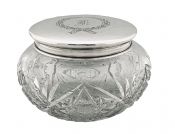 Sterling Silver & Crystal Dresser Jar