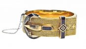 Victorian Enamel Buckle Bangle