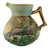 Victorian Majolica Fish & Shell Water Pitcher