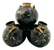 Victorian Royal Worcester Stacked Pots Vase With Herons
