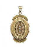 Victorian Seed Pearl Locket Pendant 