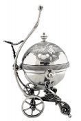 Victorian Silver Plate Figural Caviar Trolley 
