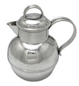 Victorian Sterling Silver Hot Water Jug Dated 1899