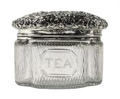 Victorian Sterling Silver & Cut Glass Tea Caddy, Chester 1898