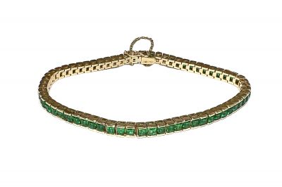 Vintage Emerald Tennis Bracelet