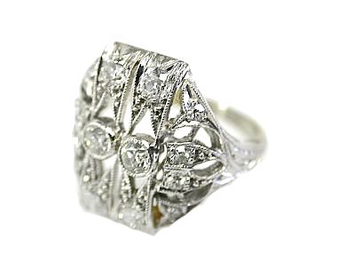 Vintage Openwork Diamond Ring