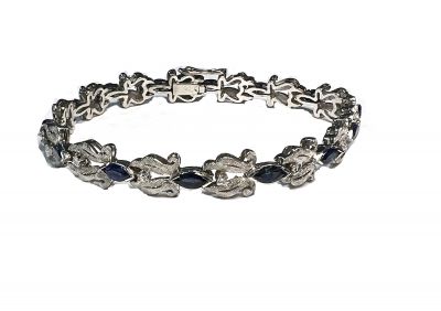 Vintage Sapphire and Diamond Bracelet