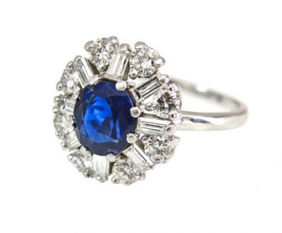 Vintage Sapphire and Diamond Ring