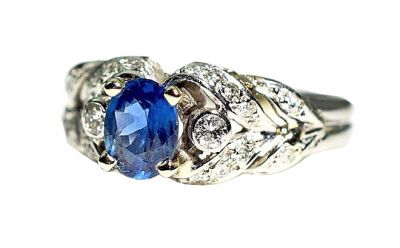Vintage Sapphire and Diamond Ring