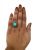 Vintage Turquoise and Pink Sapphire Nugget Ring