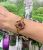 Vintage Amethyst Diamond and Seed Pearl Hinged Bangle Bracelet