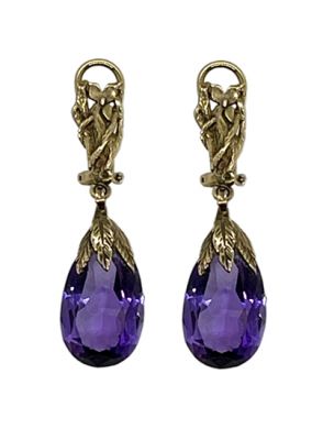 Vintage Amethyst Drop Earrings