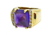 Vintage Amethyst and Diamond Ring