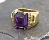 Vintage Amethyst and Diamond Ring