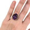 Vintage Amethyst and Diamond Ring