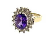 Vintage Amethyst and Diamond Ring