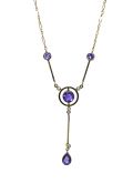Vintage Amethyst and Pearl Necklace