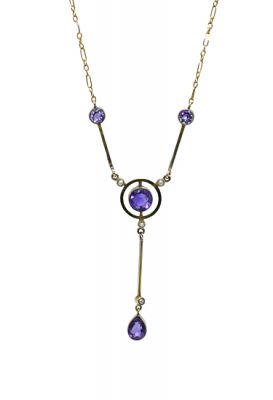 Vintage Amethyst and Pearl Necklace