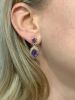 Vintage Amethyst and Seed Pearl Drop Earrings