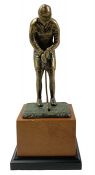 Vintage Bronze Lady's Golf Trophy