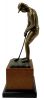 Vintage Bronze Lady's Golf Trophy