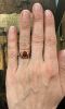 Vintage Cabochon Carnelian and Enamelled Ring