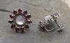 Vintage Cabochon Moonstone Earrings