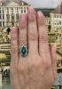 Vintage Chrysoprase and Diamond Ring