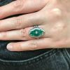 Vintage Chrysoprase and Diamond Ring