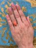Vintage Coral Solitaire Ring