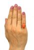 Vintage Coral Solitaire Ring
