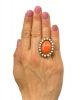 Vintage Coral and Cultured Pearl Ring