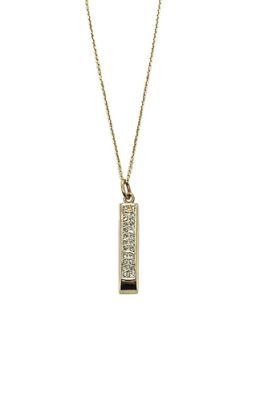 Vintage Diamond Bar Pendant and Fine Cable Chain
