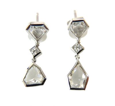 Vintage Diamond Drop Earrings